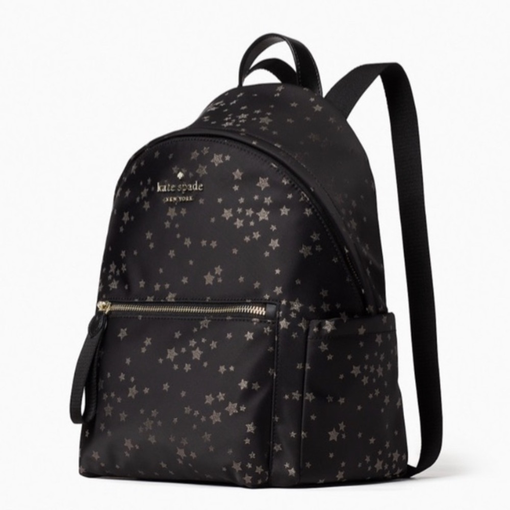 ♠️ kate spade Chelsea Scattered Stars The Little Better Jacquard Nylon Backpack - Picture 3 of 13